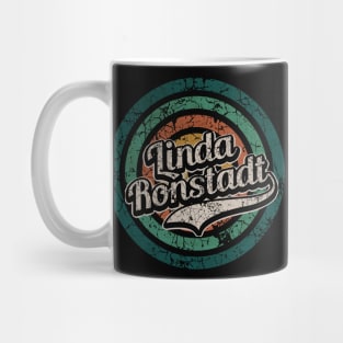 Linda Ronstadt // Retro Circle Crack Vintage Mug